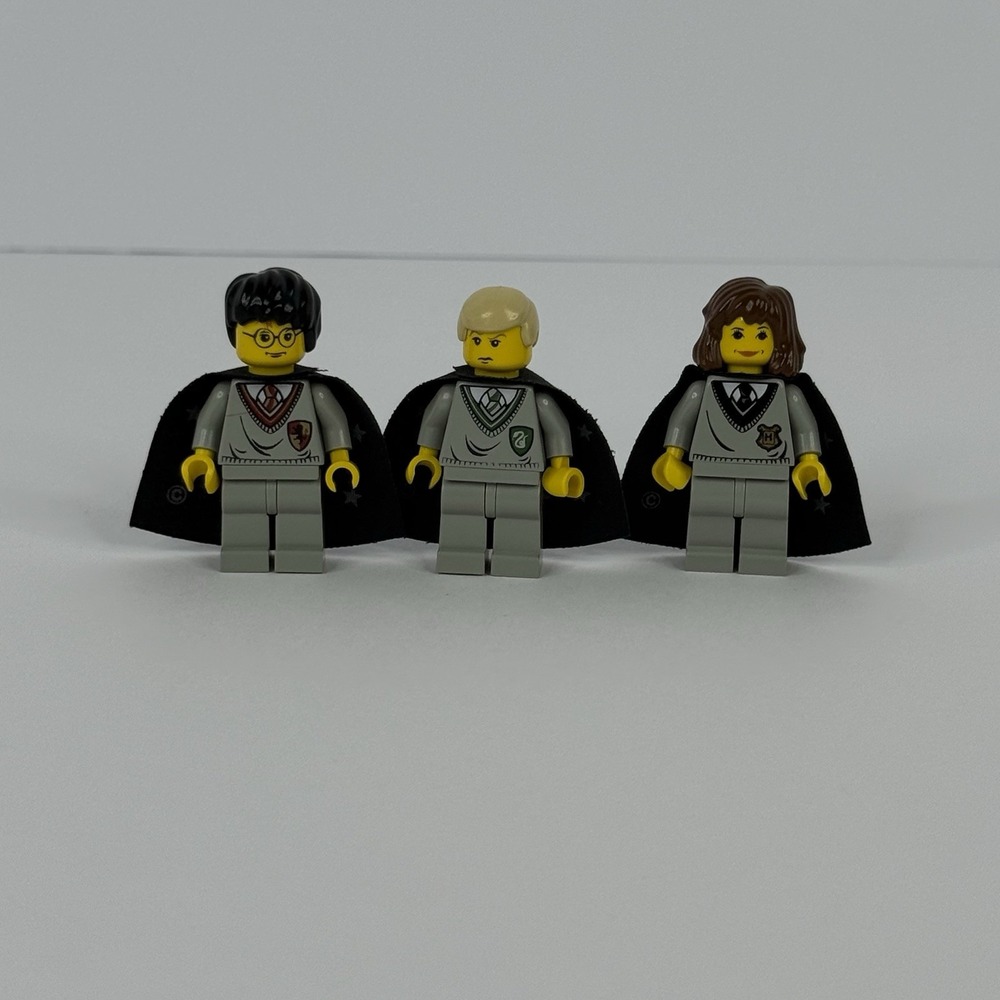 Lego Harry Potter Minifigures Lot Of 3 Harry Hermione Draco With Capes